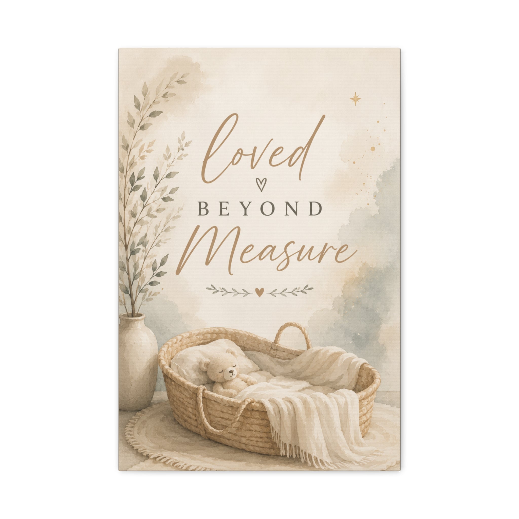 Loved Beyond Measure Christian Nursery Canvas Wall Art