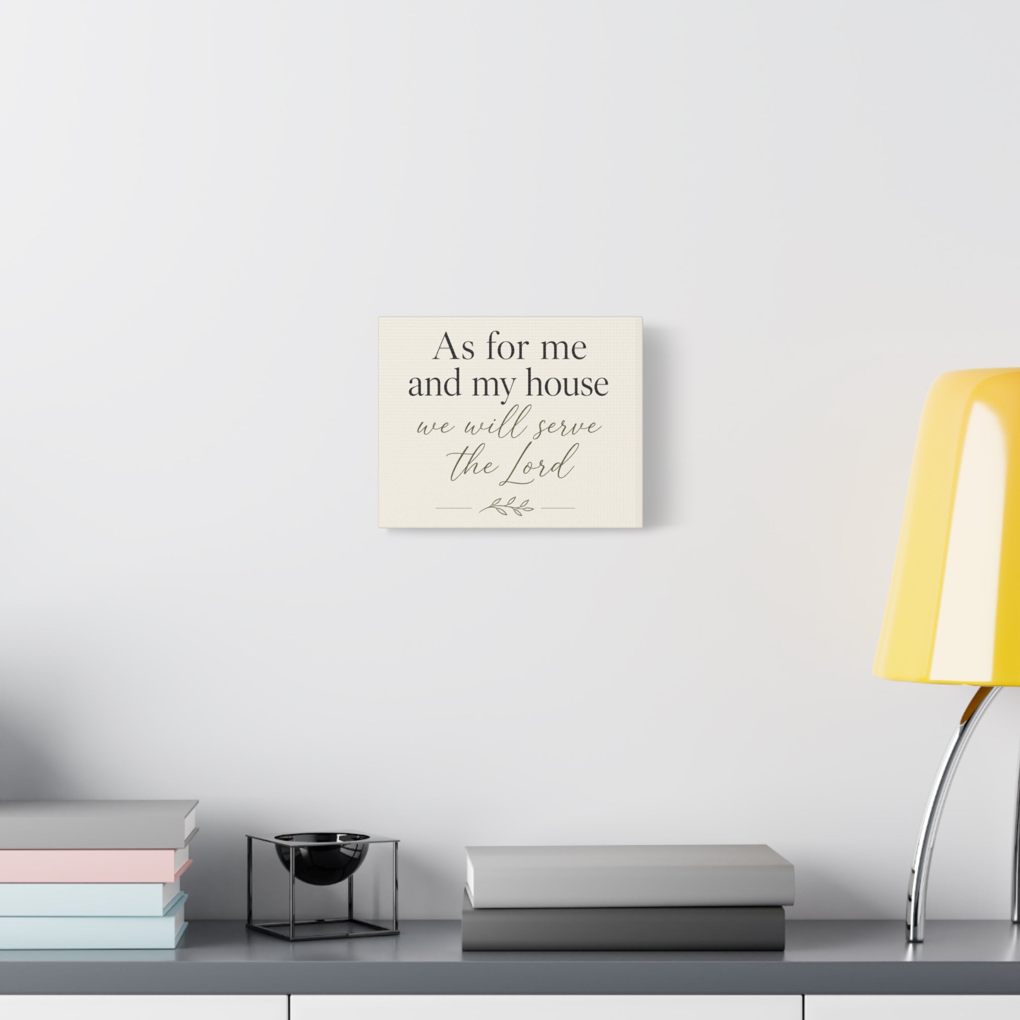 Joshua 24:15 Canvas Wall Art — "As for me and my house we will serve the Lord" Christian Home Decor