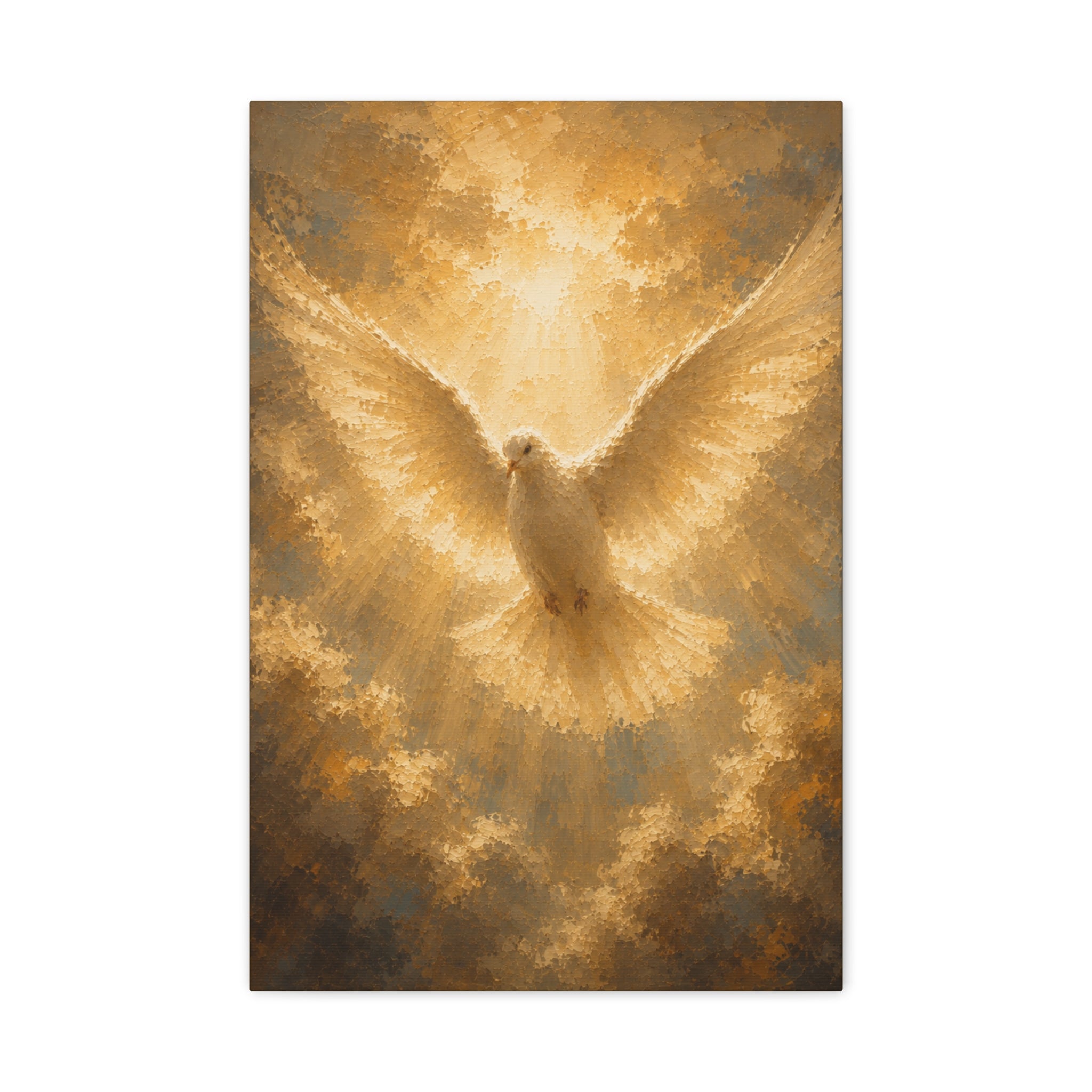 Holy Spirit Dove Christian Canvas Wall Art. Sacred Religious Art