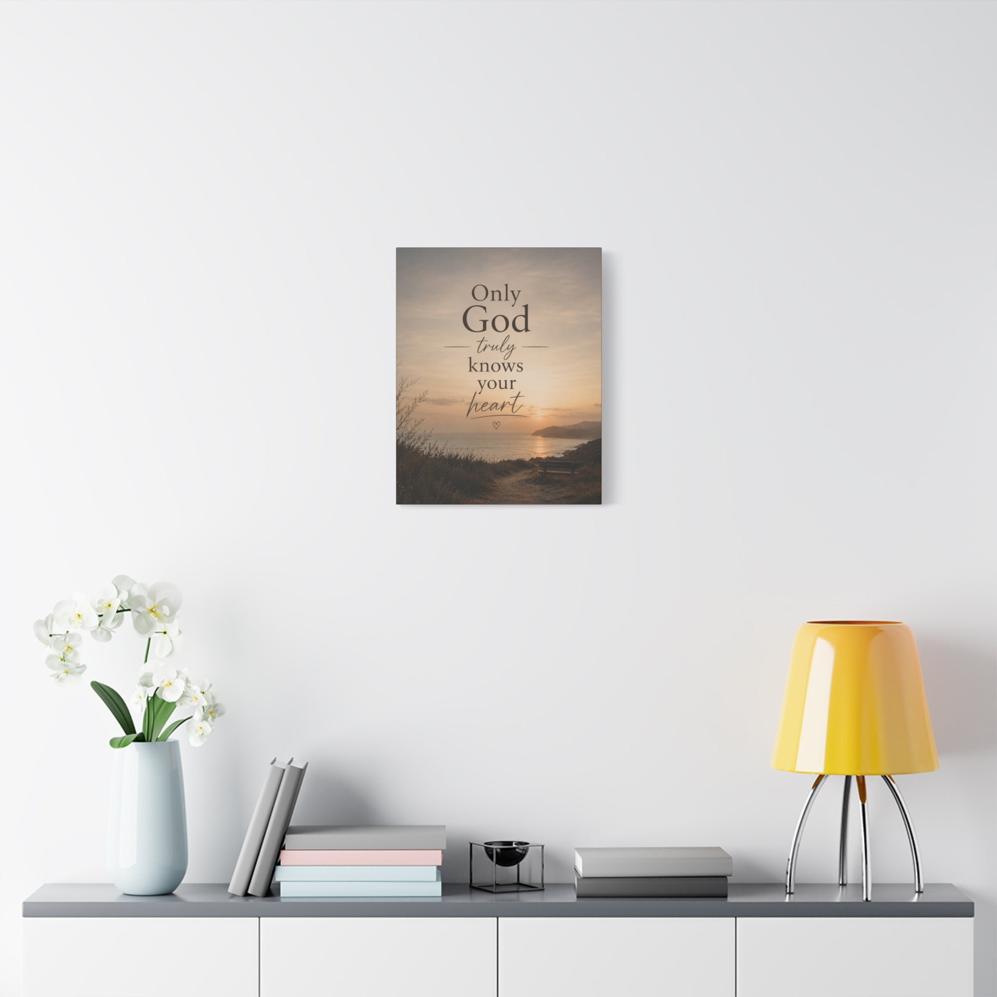 Only God Truly Knows Your Heart Christian Canvas Wall Art