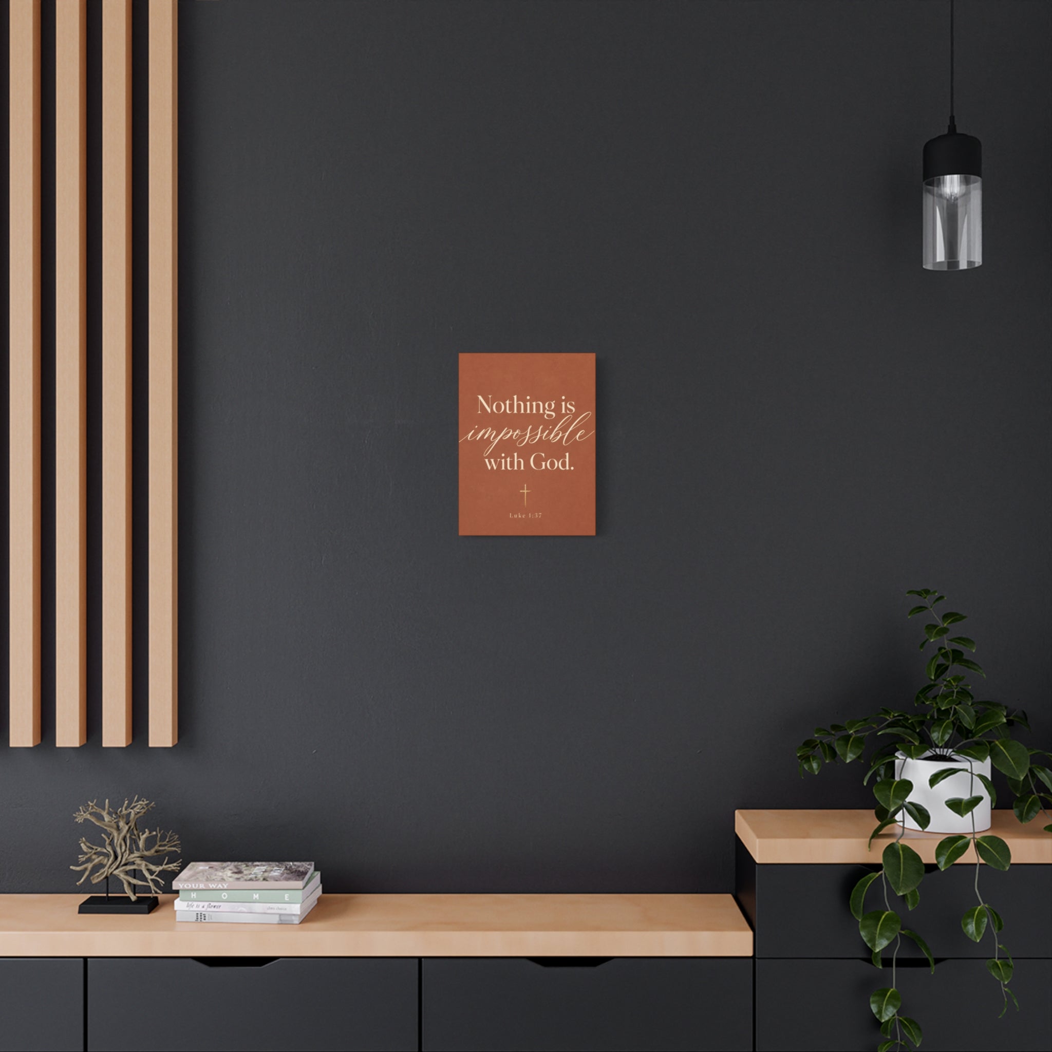 Nothing Is Impossible with God – Inspirational Christian Canvas Wall Art