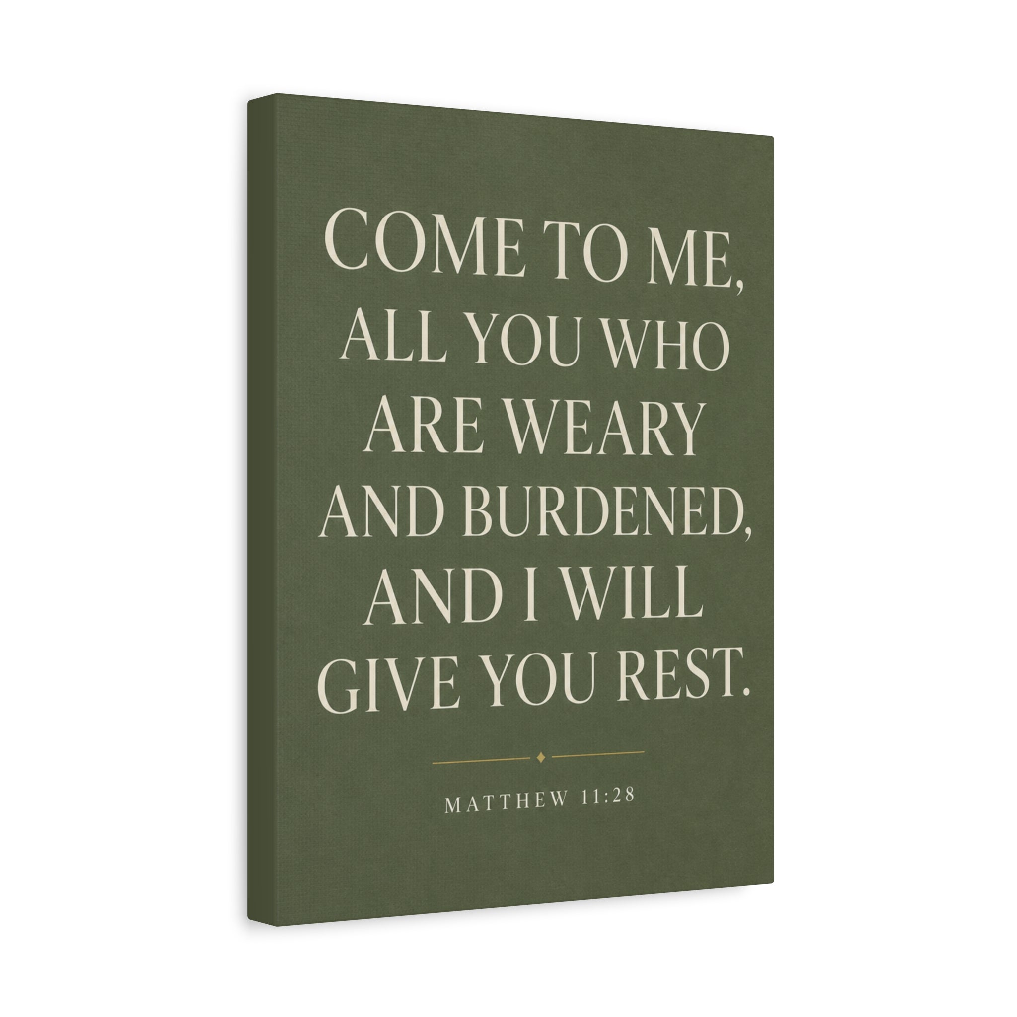 Come to Me, All Who Are Weary – Matthew 11:28 Canvas Wall Art