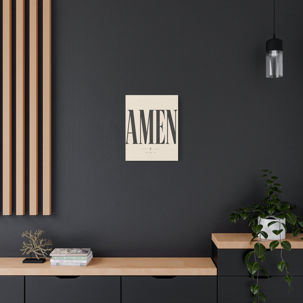Amen – Bold Faith Typography Canvas Wall Art