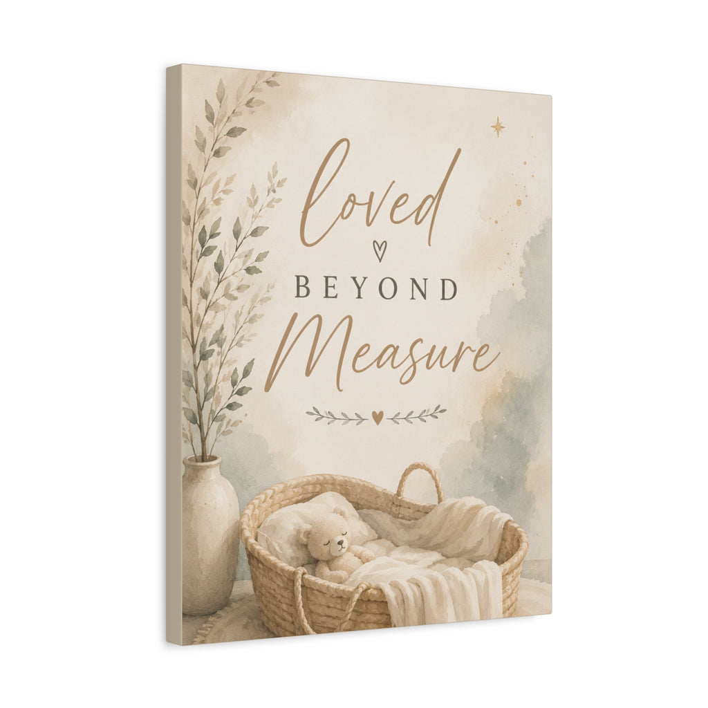 Loved Beyond Measure Christian Nursery Canvas Wall Art