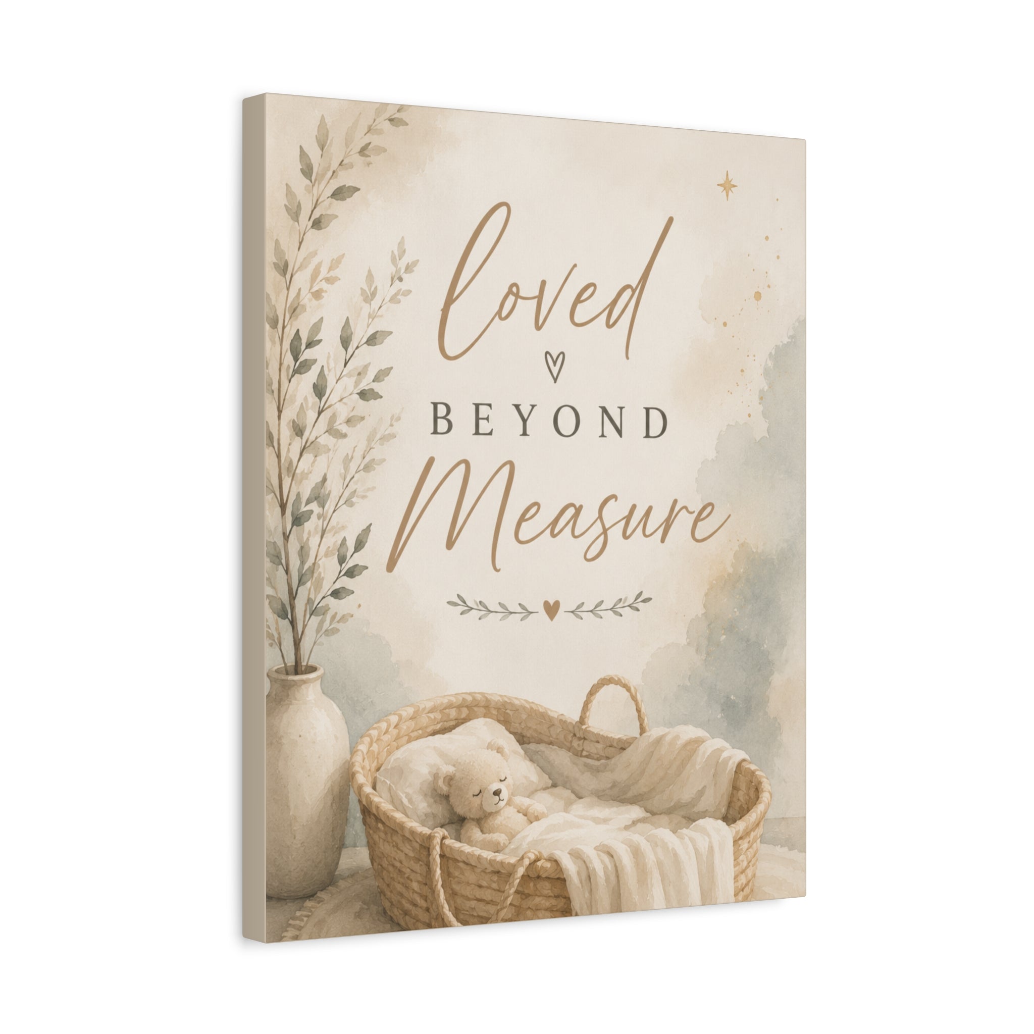 Loved Beyond Measure Christian Nursery Canvas Wall Art