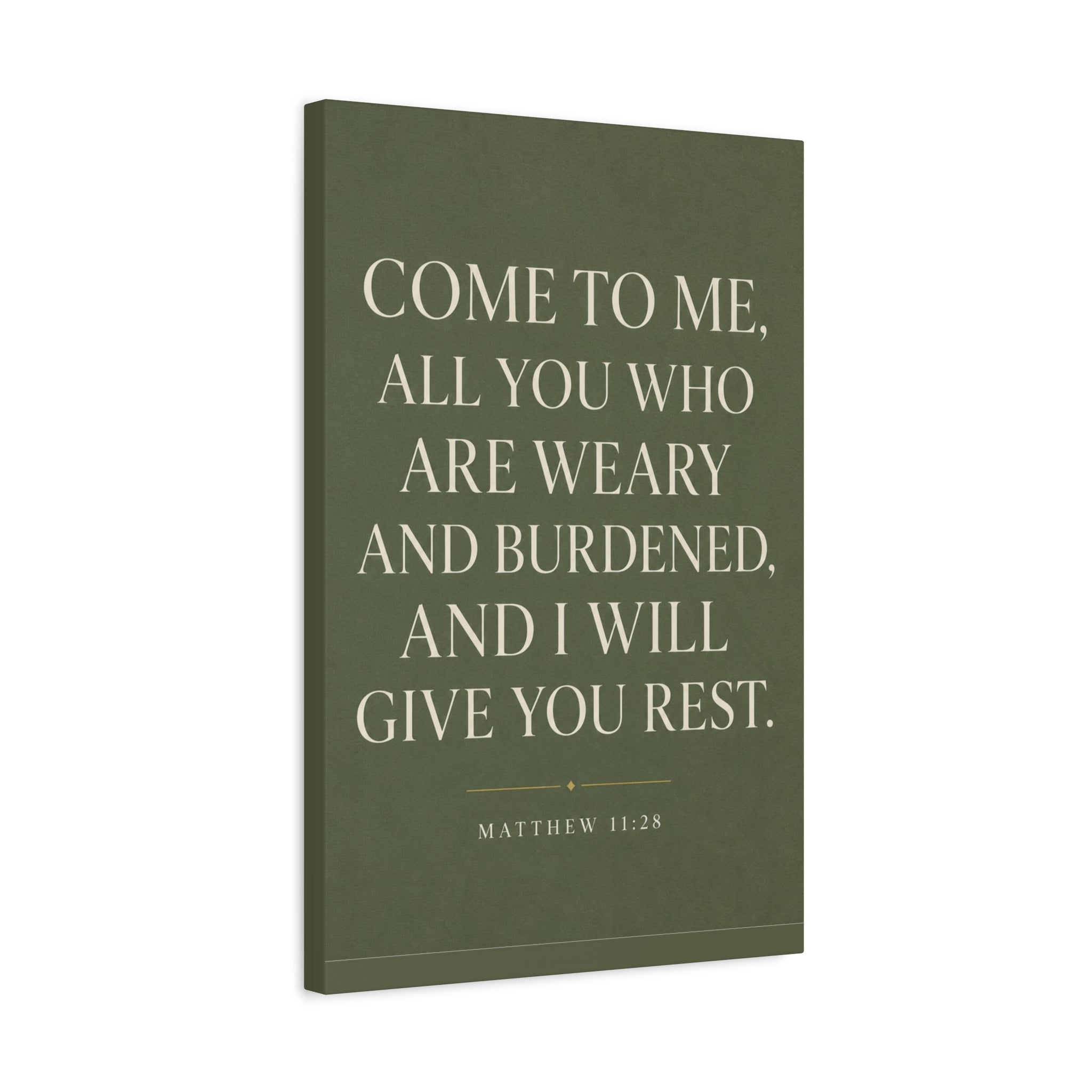 Come to Me, All Who Are Weary – Matthew 11:28 Canvas Wall Art