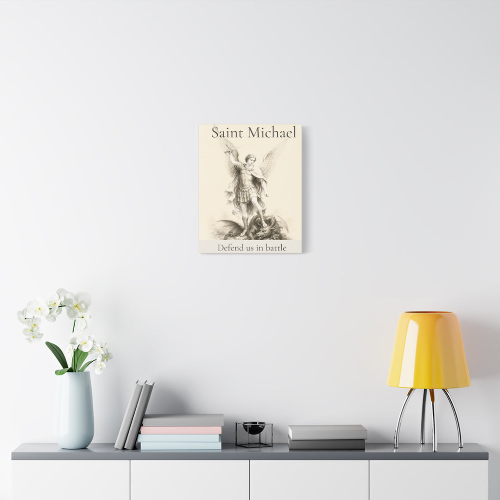 Saint Michael the Archangel – Defend Us in Battle Canvas Print