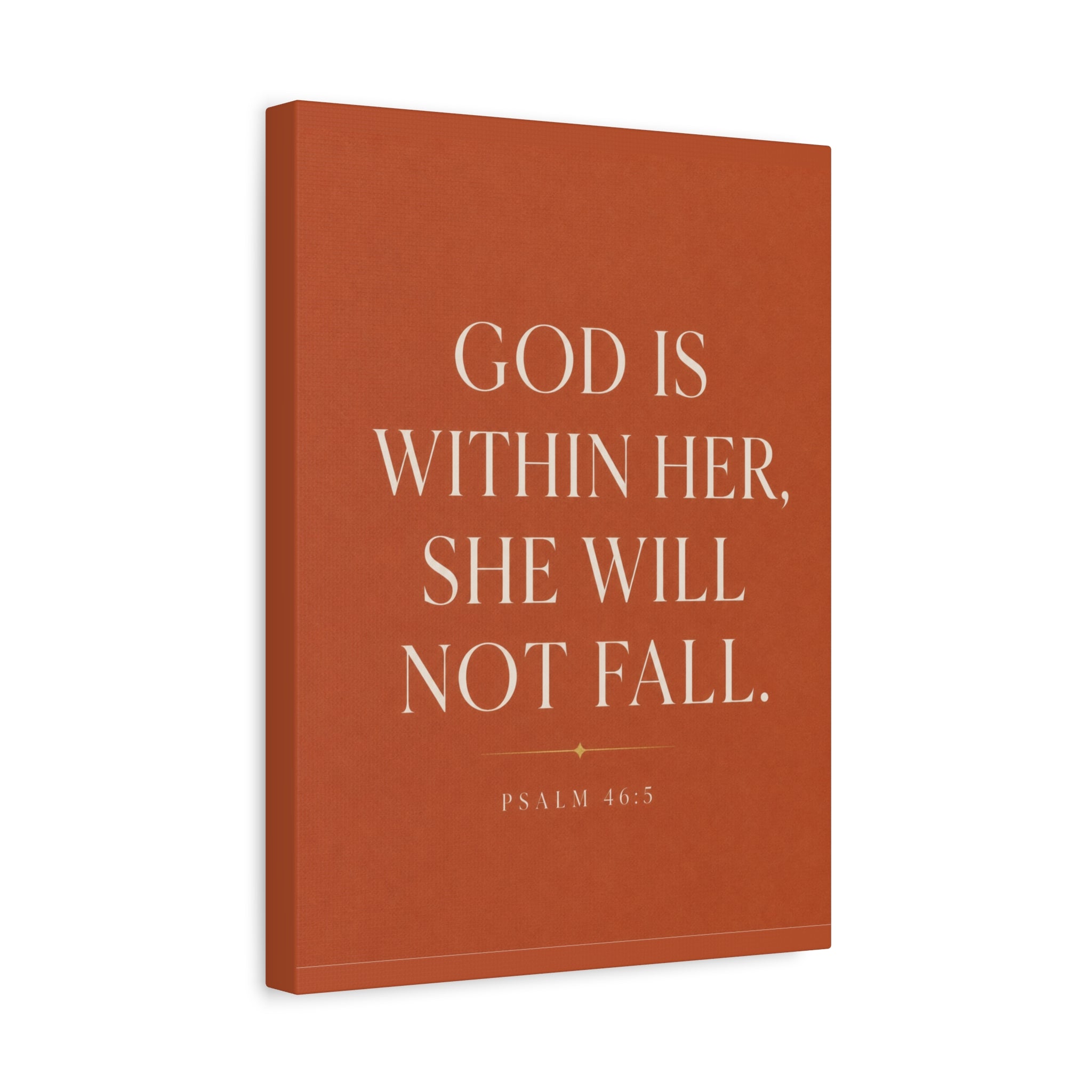 God Is Within Her Psalm 46:5 Matte Canvas Wall Art