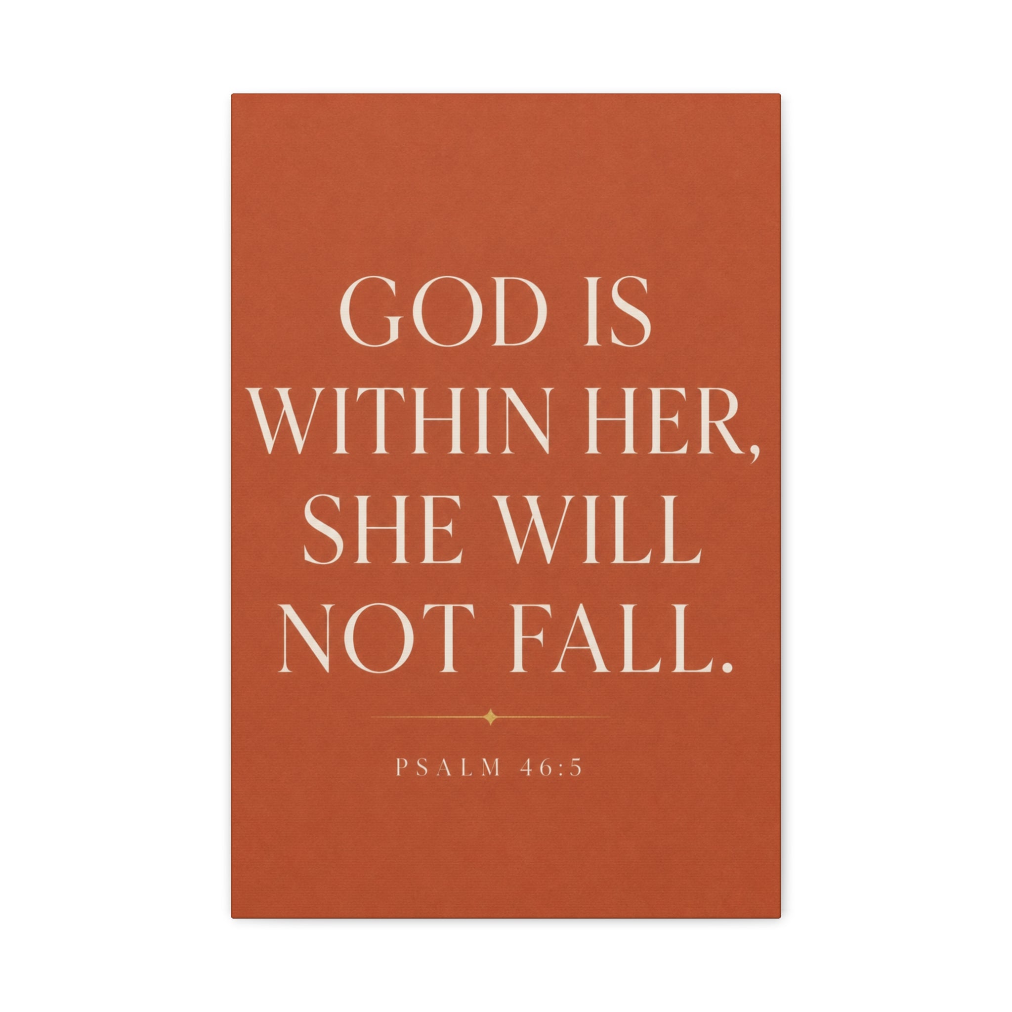 God Is Within Her Psalm 46:5 Matte Canvas Wall Art