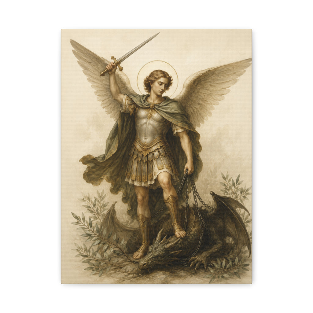 Saint Michael the Archangel – Warrior Canvas Print (Color)