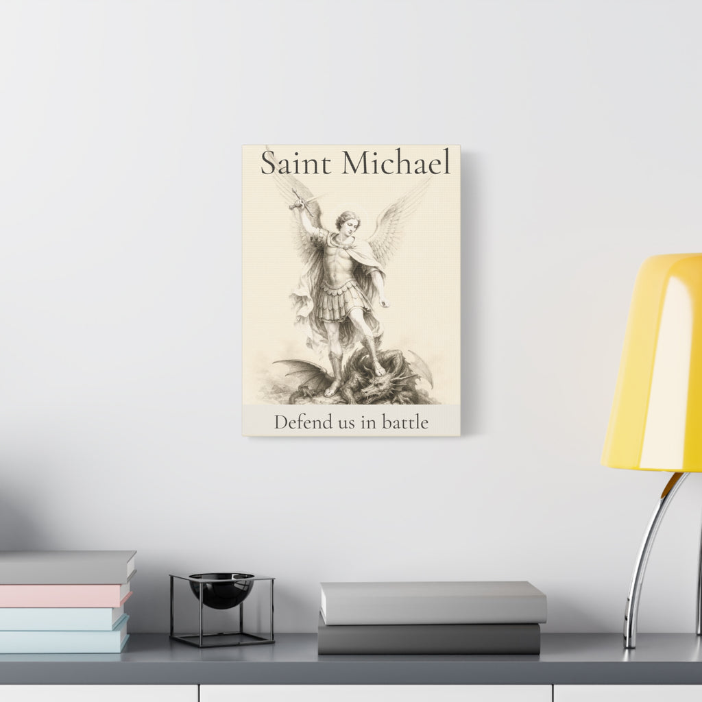 Saint Michael the Archangel – Defend Us in Battle Canvas Print