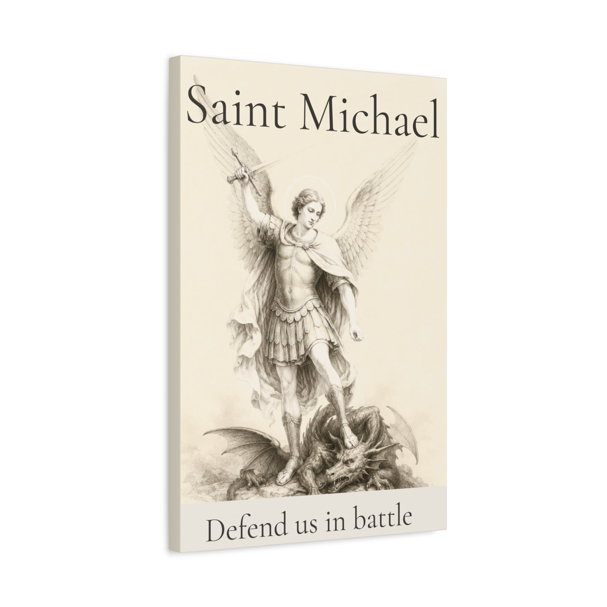 Saint Michael the Archangel – Defend Us in Battle Canvas Print