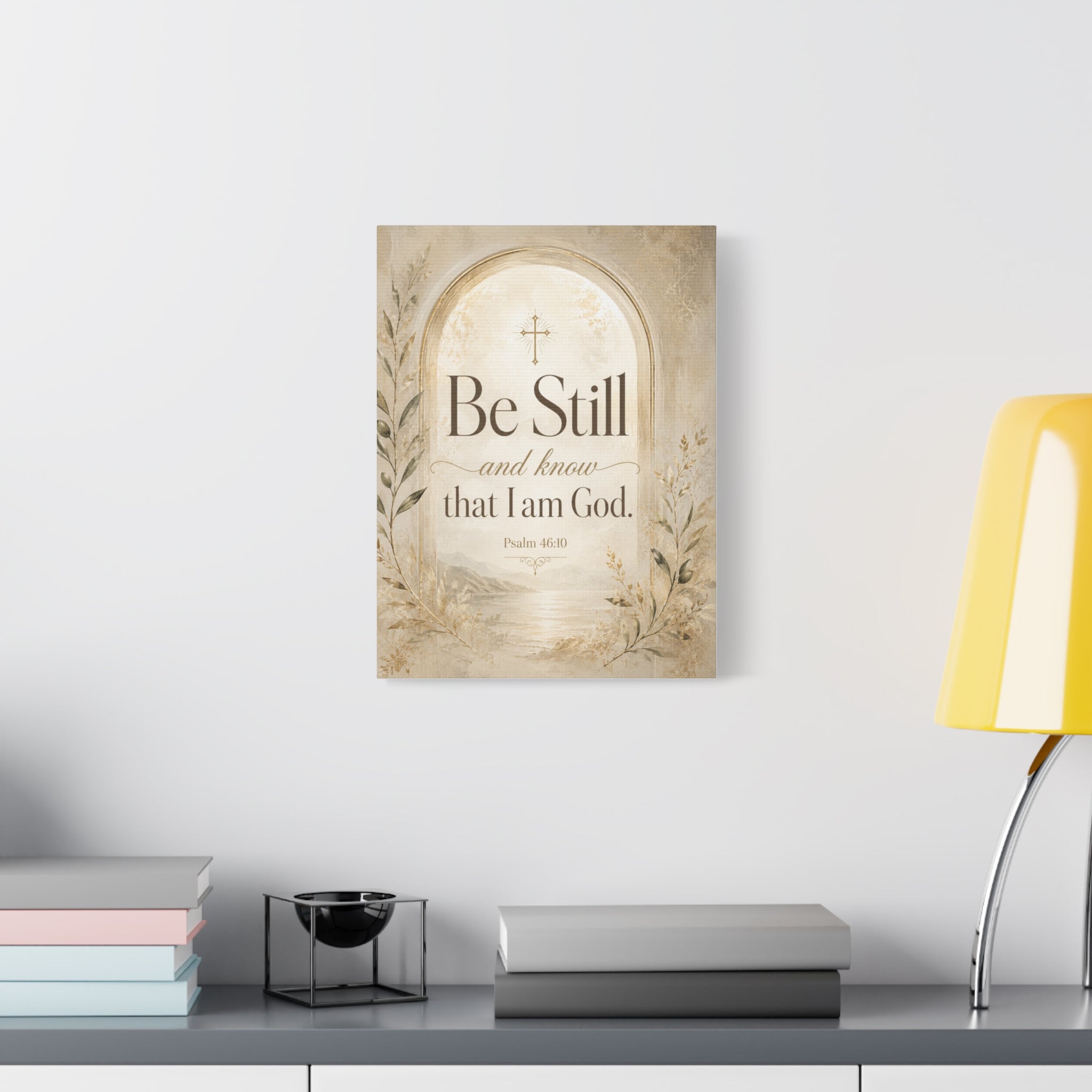 Be Still and Know Psalm 46:10 Christian Canvas Wall Art