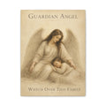 Guardian Angel Watch Over This Family – Canvas Wall Art (Sage)