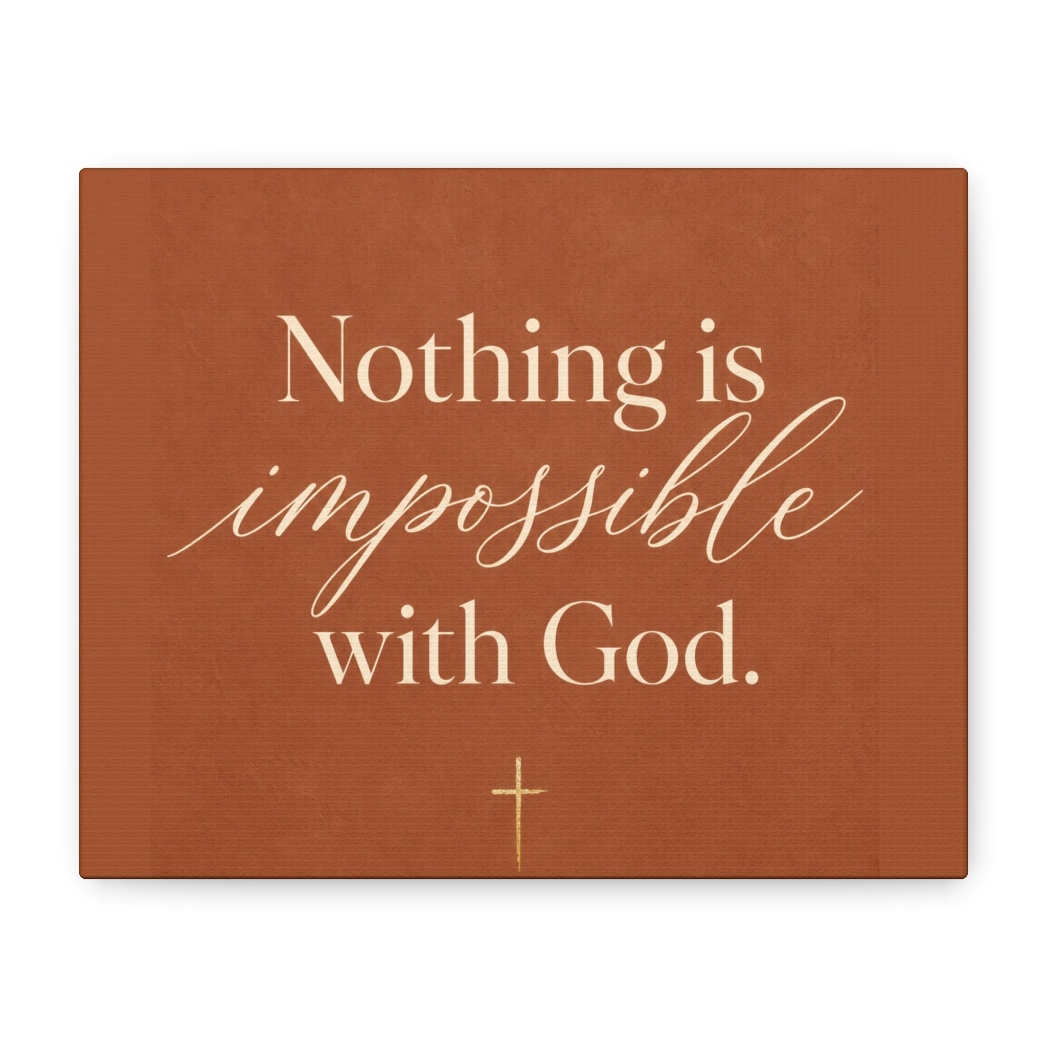 Nothing Is Impossible with God – Inspirational Christian Canvas Wall Art