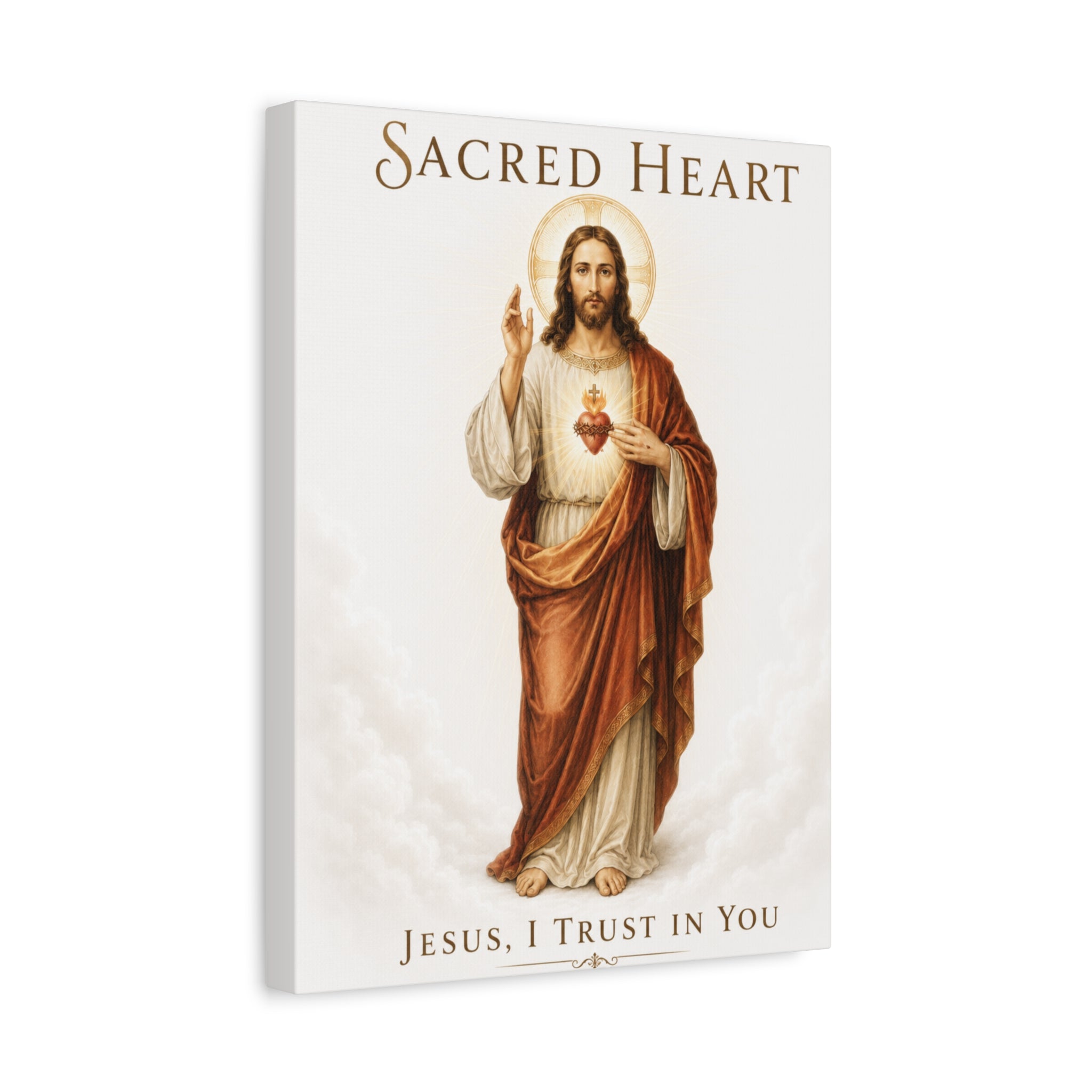 Sacred Heart of Jesus – Jesus, I Trust in You Canvas Print (Color)