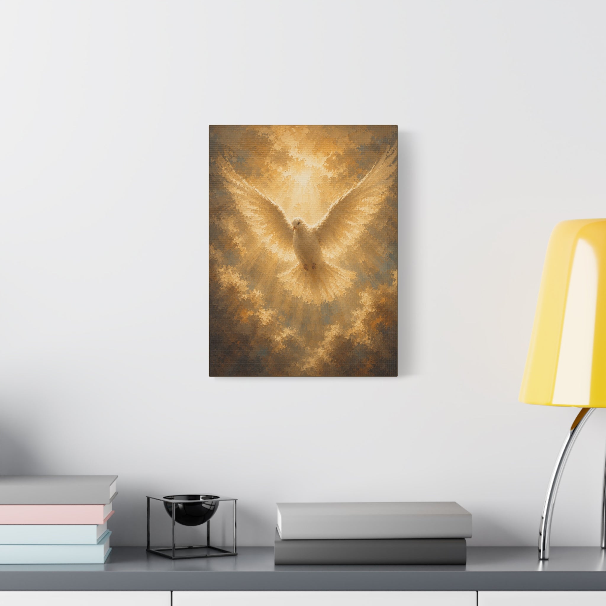 Holy Spirit Dove Christian Canvas Wall Art. Sacred Religious Art