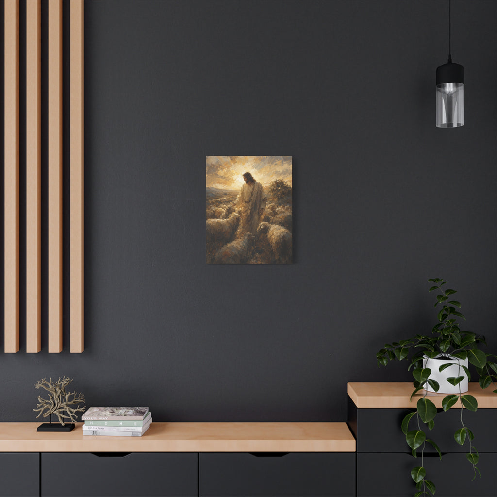 Jesus the Good Shepherd Christian Canvas Wall Art |Sacred Religious Art