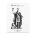 Saint Expedite – Pray for Us Canvas Print