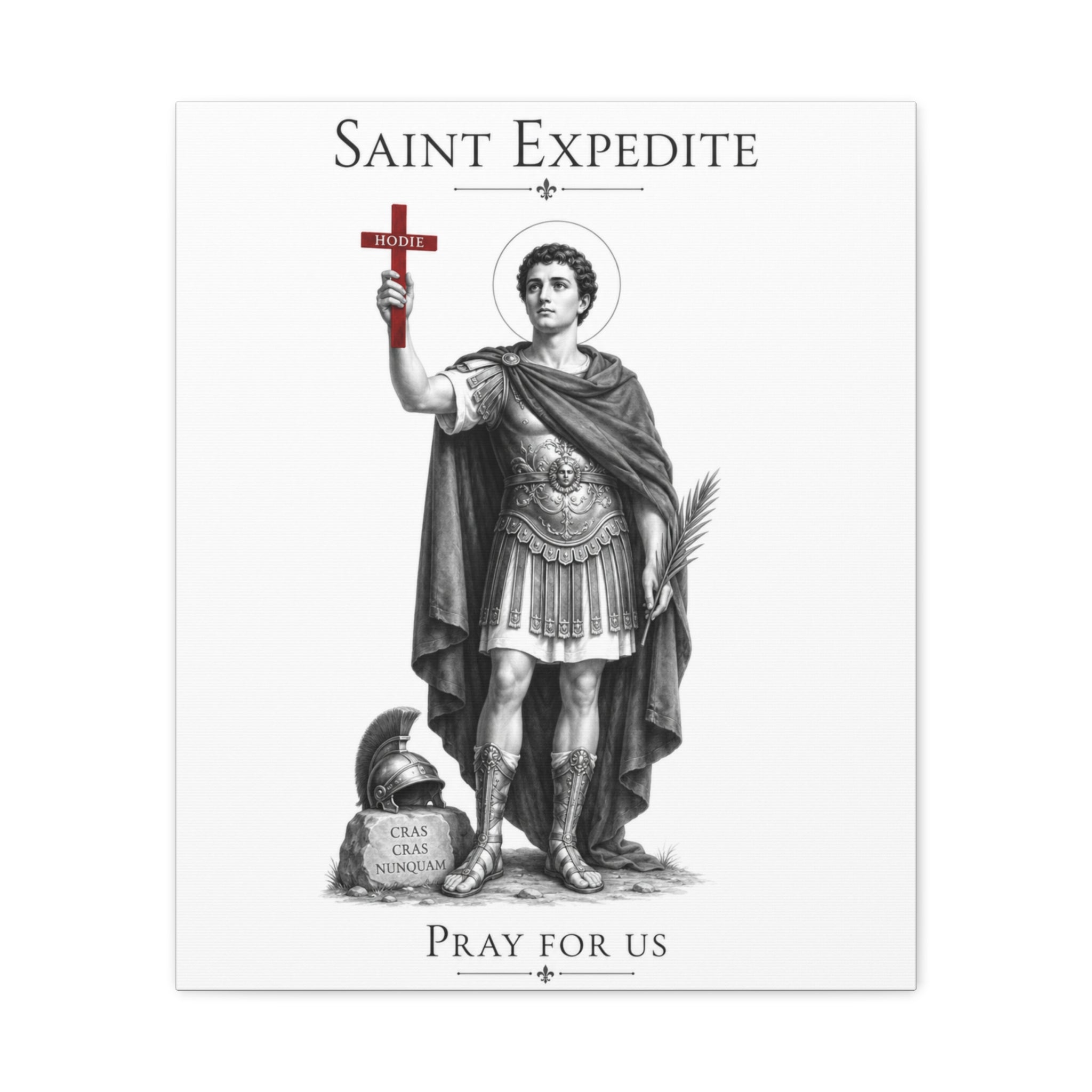 Saint Expedite – Pray for Us Canvas Print
