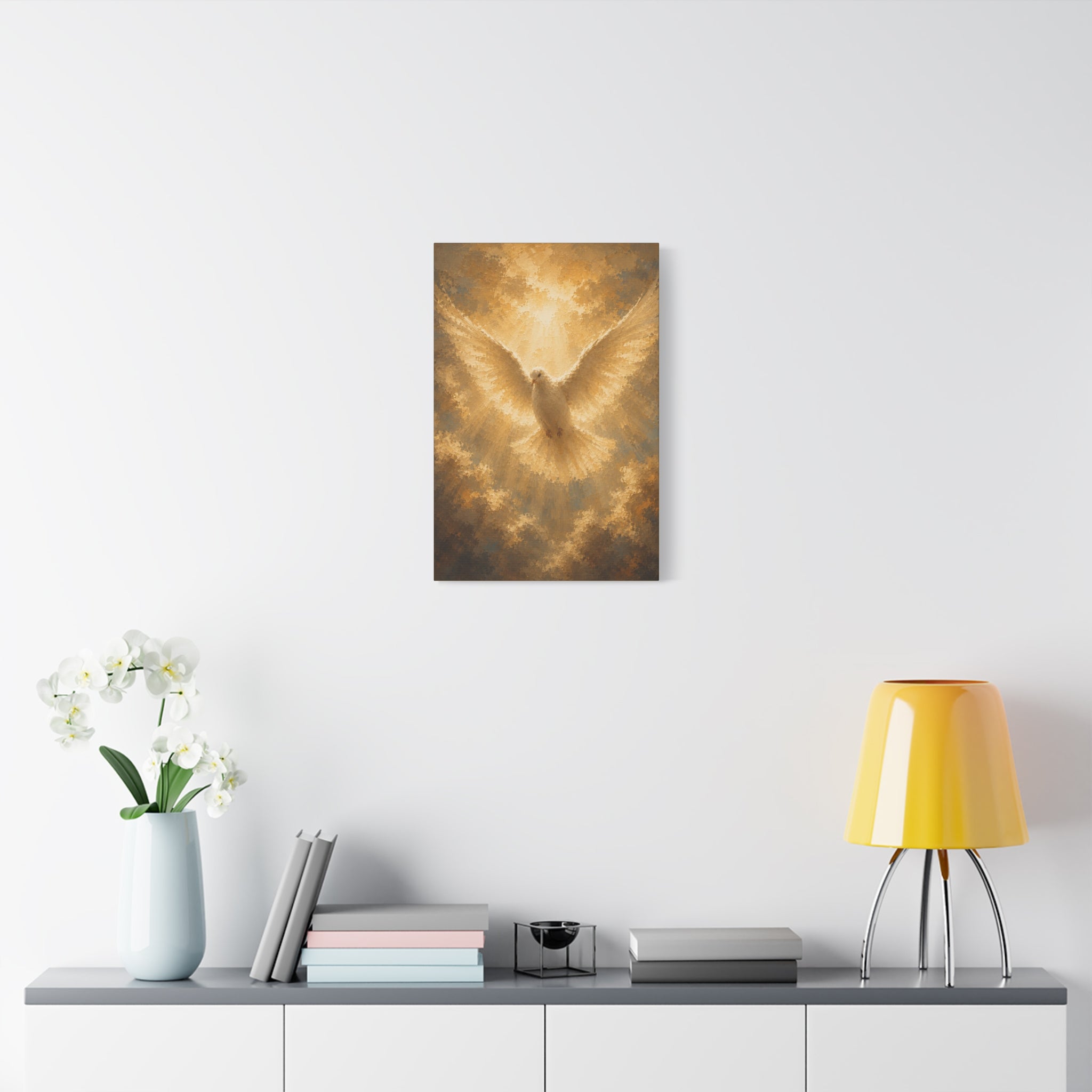 Holy Spirit Dove Christian Canvas Wall Art. Sacred Religious Art