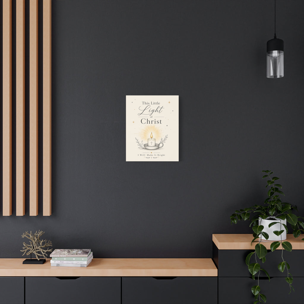 This Little Light of Mine – Matthew 5:14 Candle Canvas Wall Art