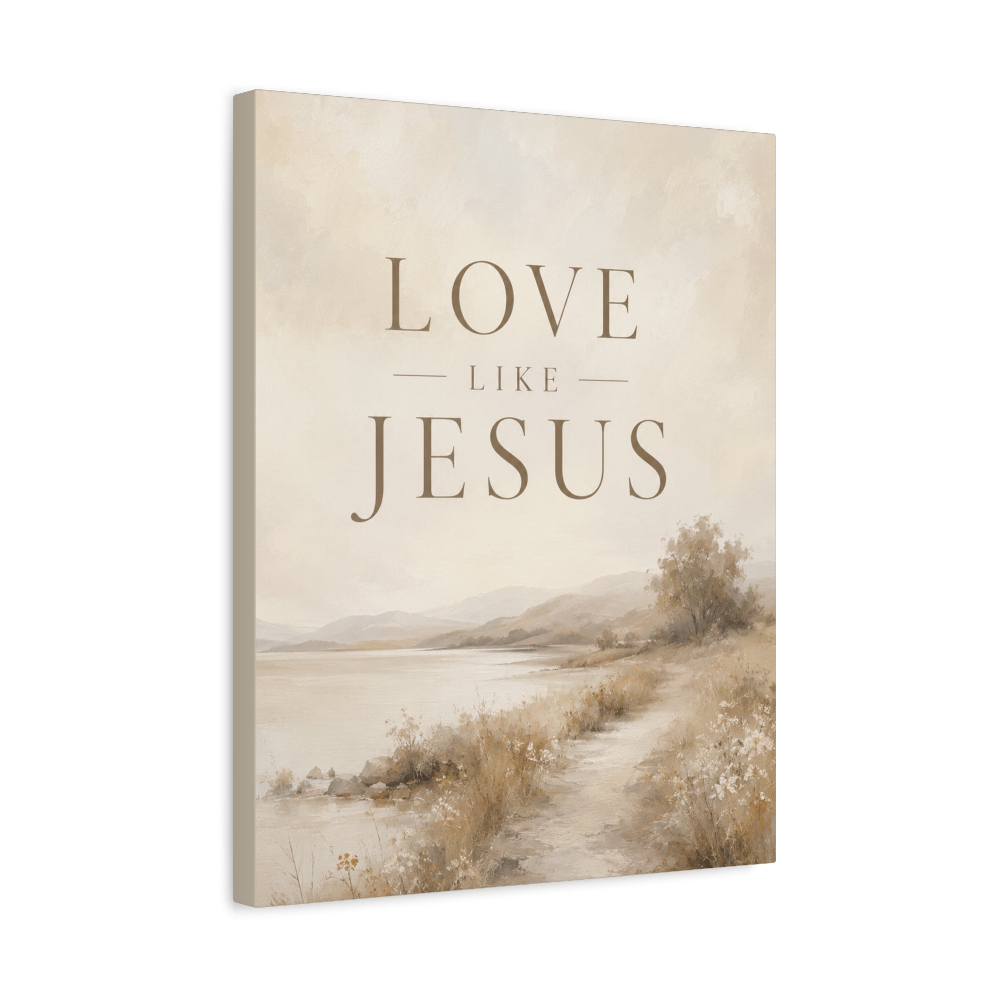 Love Like Jesus Christian Canvas Wall Art  Modern Faith Decor