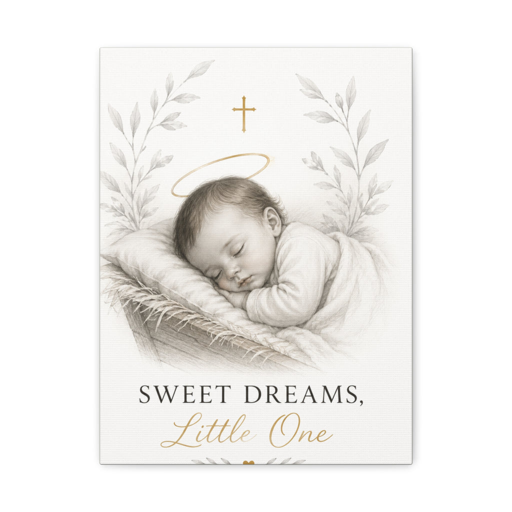 Sweet Dreams, Little One – Nursery Faith Canvas Wall Art