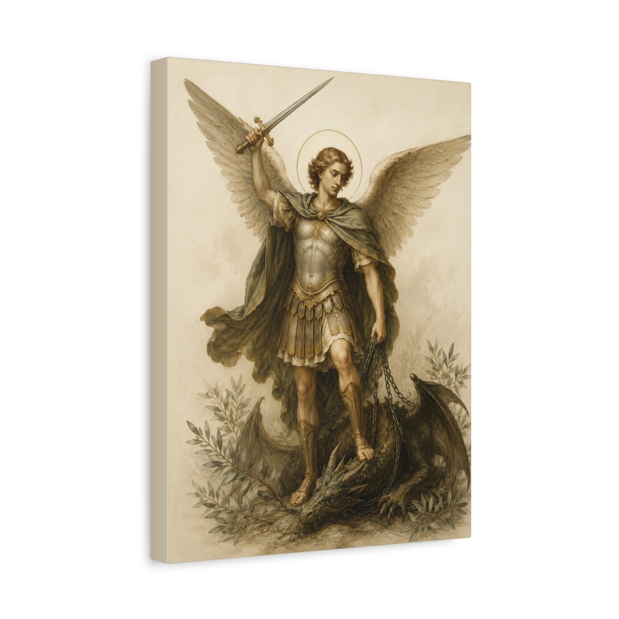 Saint Michael the Archangel – Warrior Canvas Print (Color)