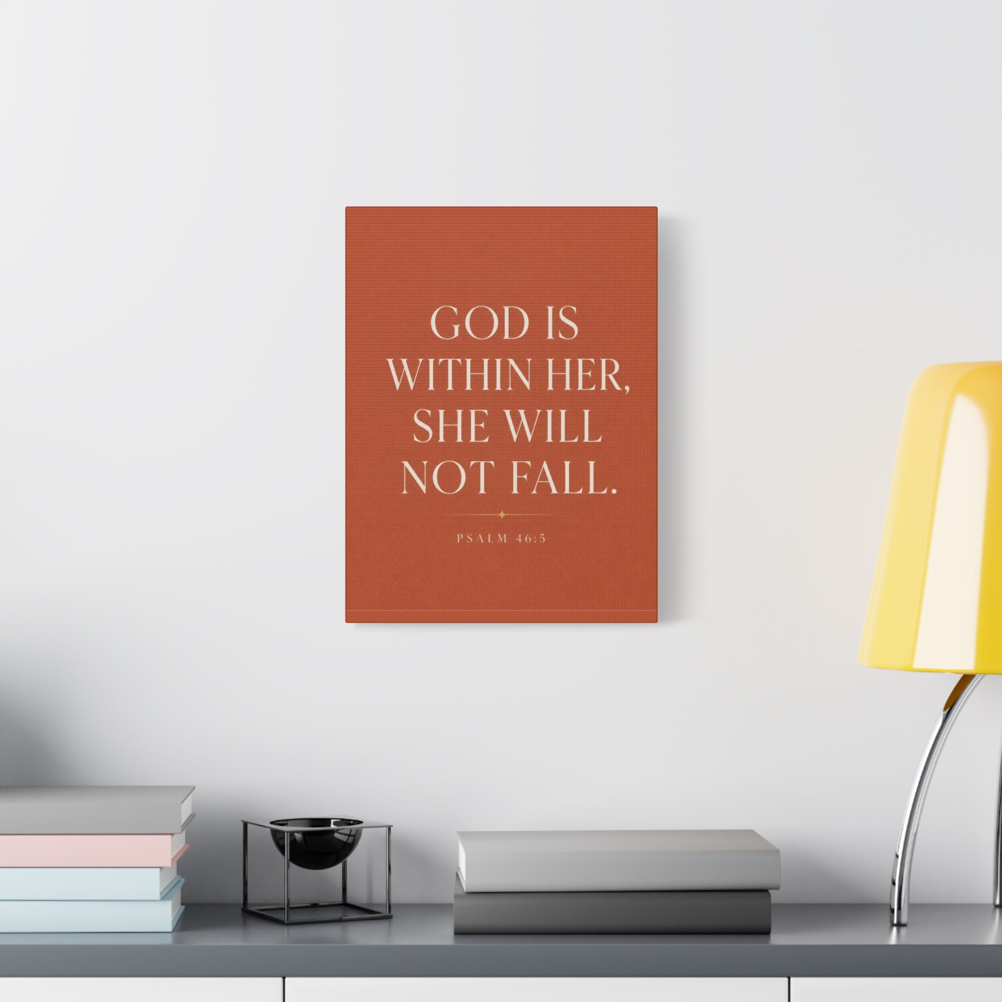 God Is Within Her Psalm 46:5 Matte Canvas Wall Art