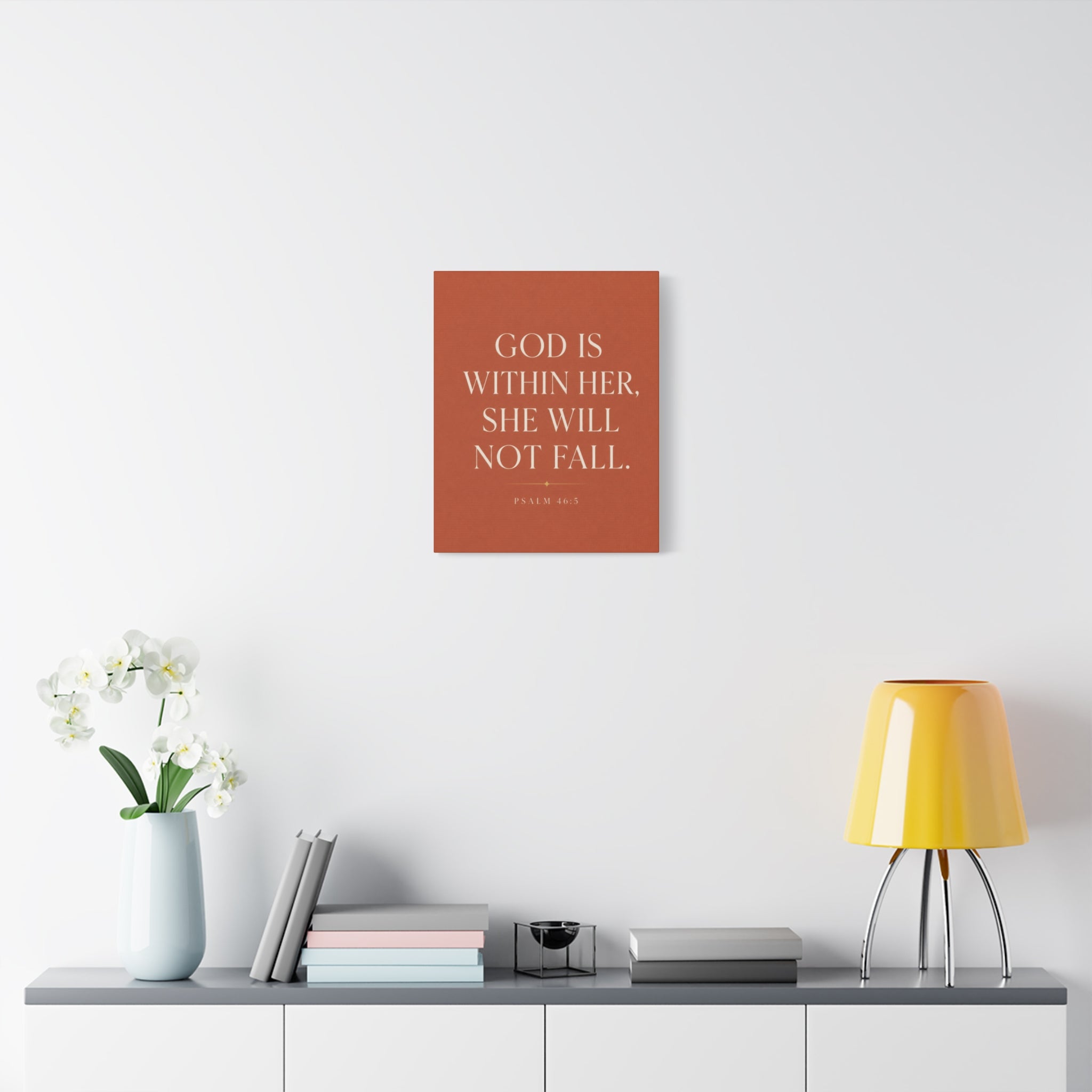 God Is Within Her Psalm 46:5 Matte Canvas Wall Art