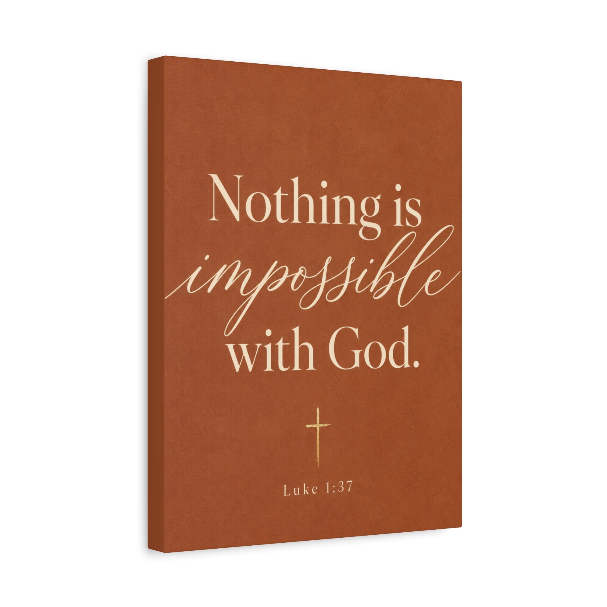 Nothing Is Impossible with God – Inspirational Christian Canvas Wall Art