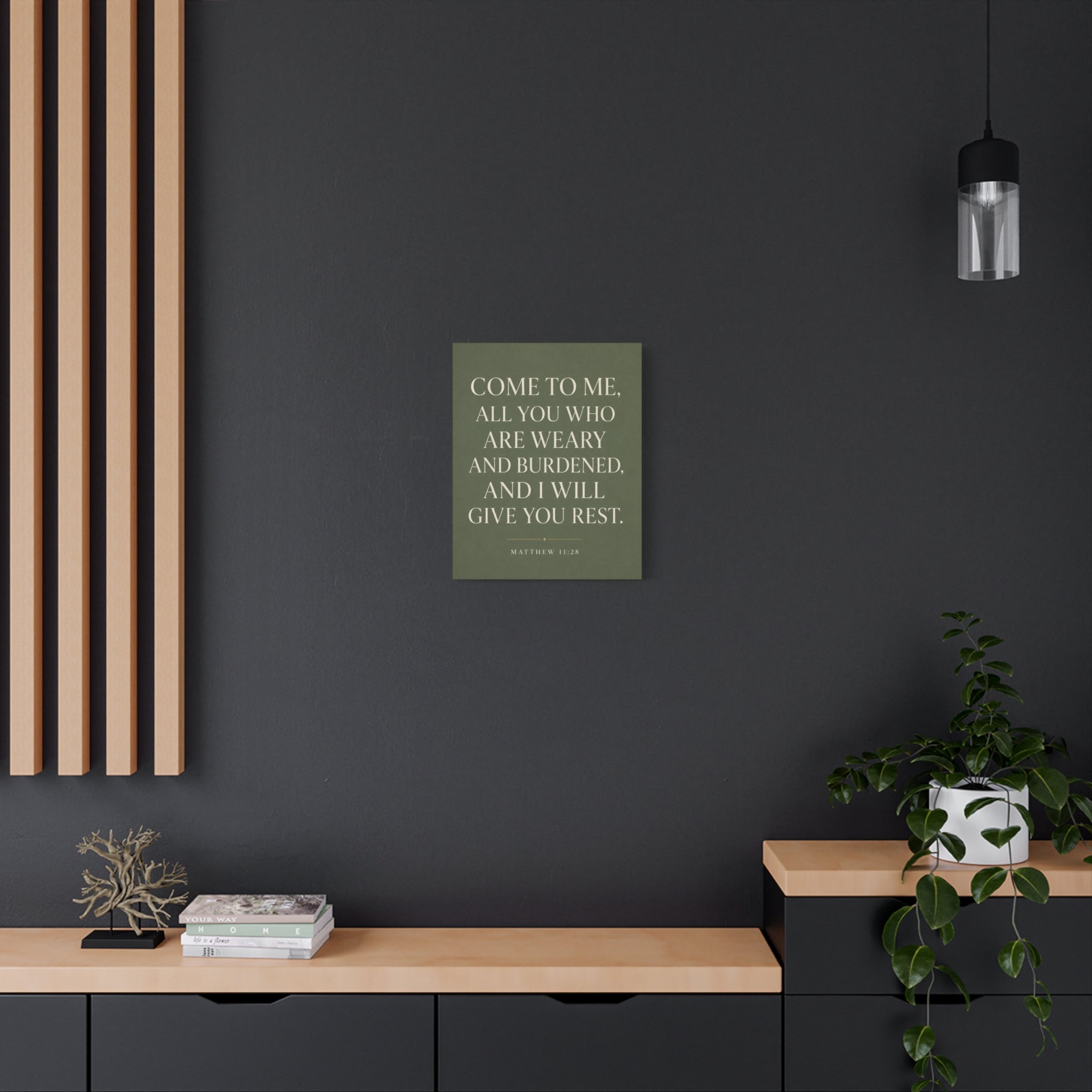 Come to Me, All Who Are Weary – Matthew 11:28 Canvas Wall Art