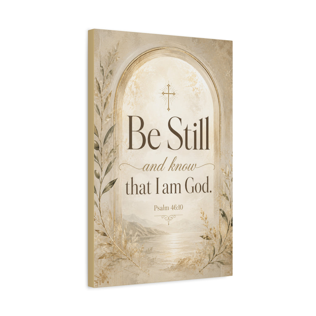Be Still and Know Psalm 46:10 Christian Canvas Wall Art
