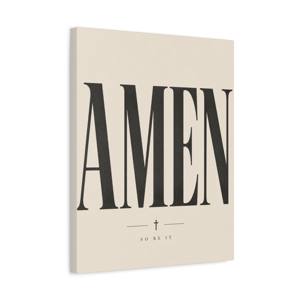 Amen – Bold Faith Typography Canvas Wall Art
