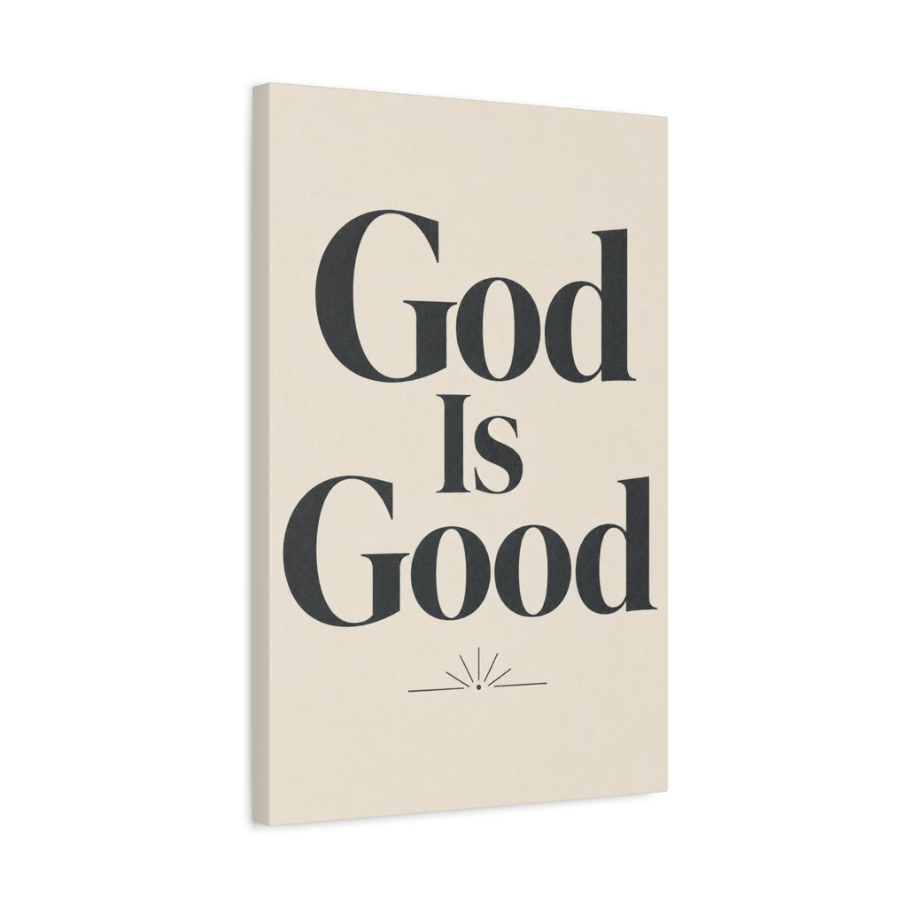 God Is Good – Modern Faith Typography Canvas Wall Art