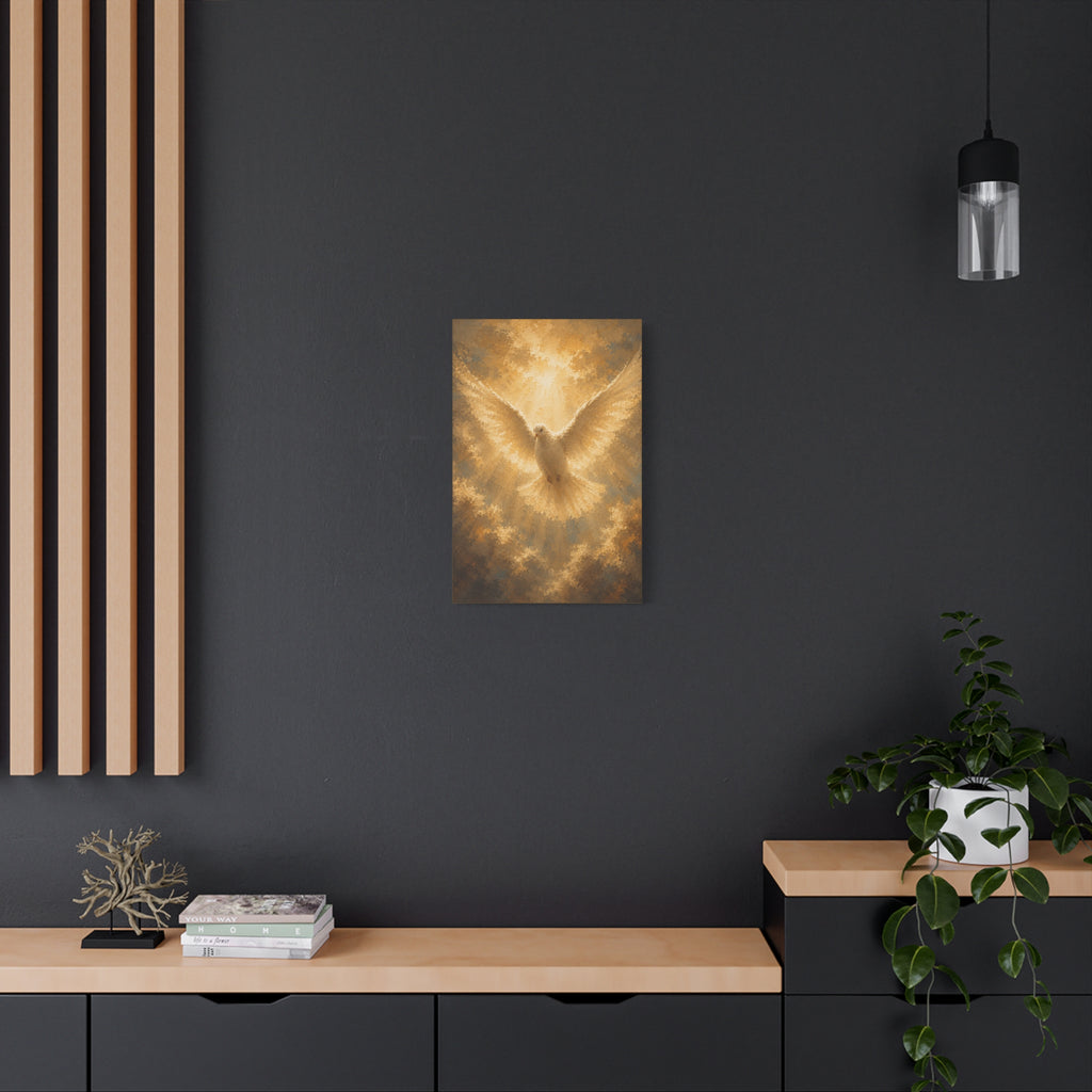 Holy Spirit Dove Christian Canvas Wall Art. Sacred Religious Art