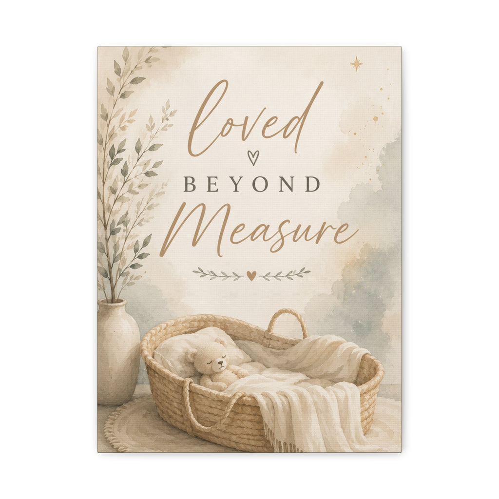 Loved Beyond Measure Christian Nursery Canvas Wall Art