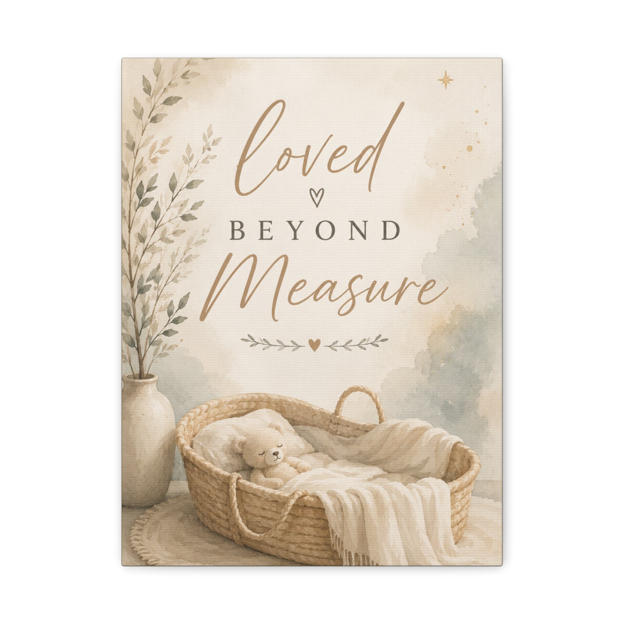 Loved Beyond Measure Christian Nursery Canvas Wall Art
