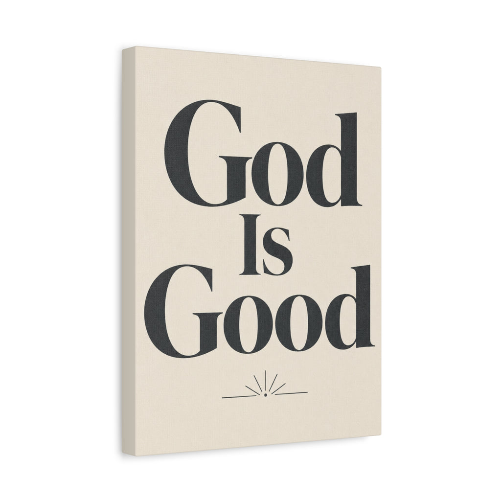 God Is Good – Modern Faith Typography Canvas Wall Art