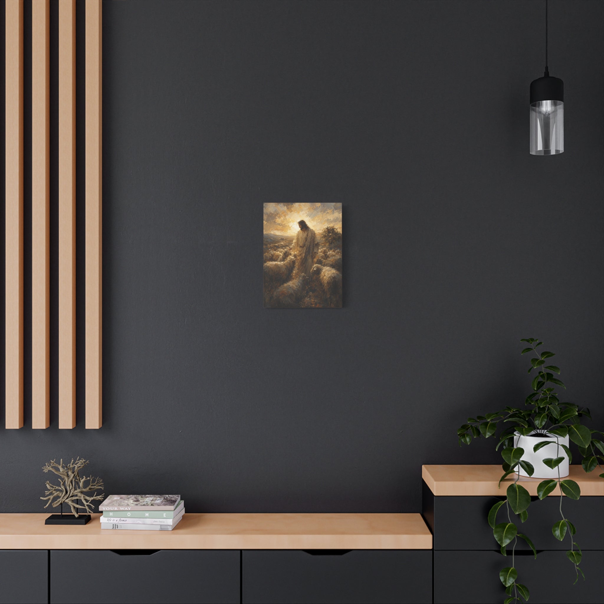 Jesus the Good Shepherd Christian Canvas Wall Art |Sacred Religious Art