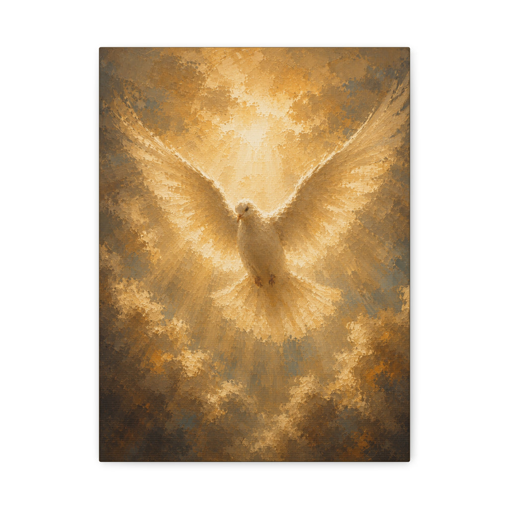 Holy Spirit Dove Christian Canvas Wall Art. Sacred Religious Art