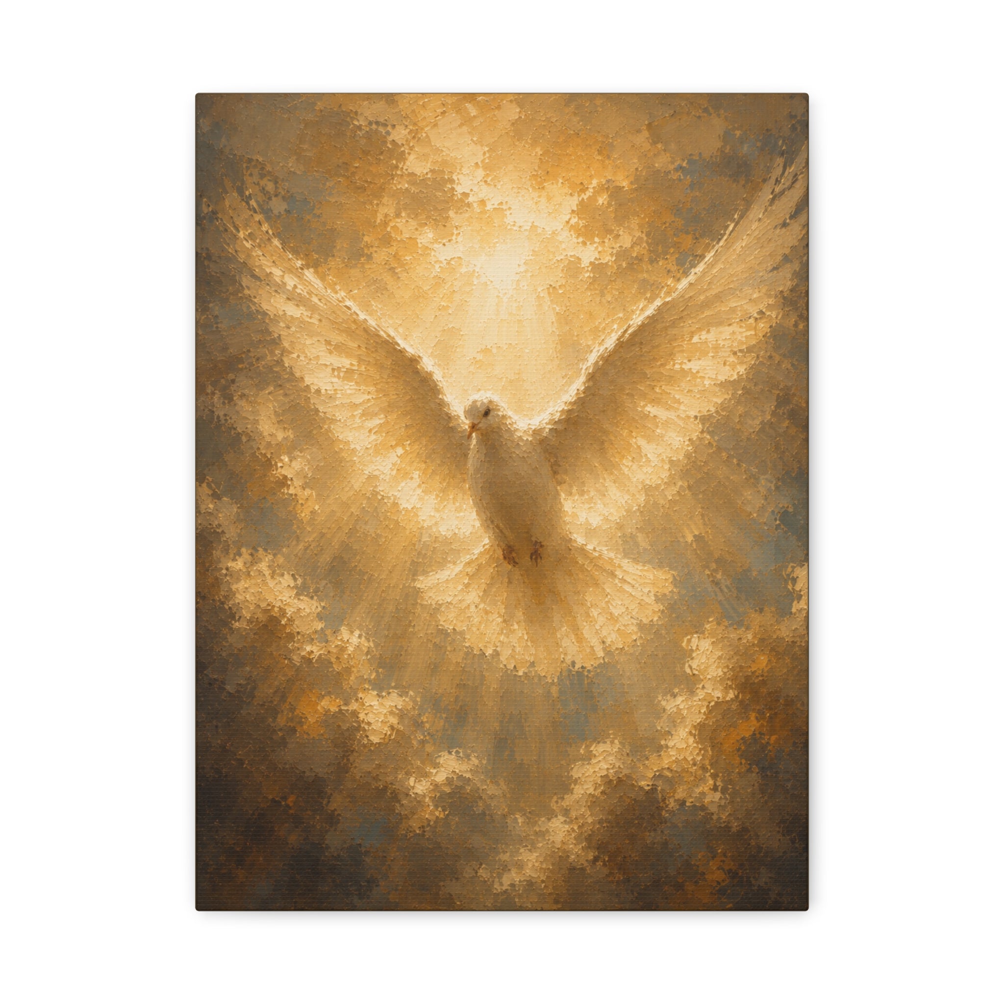 Holy Spirit Dove Christian Canvas Wall Art. Sacred Religious Art