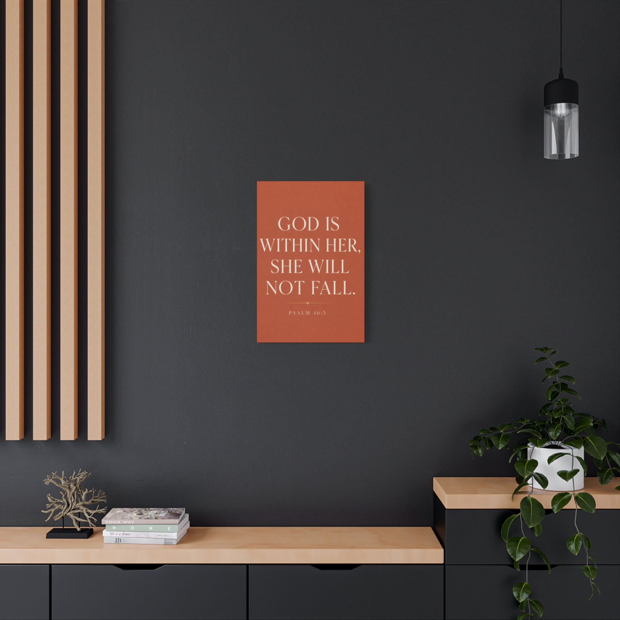 God Is Within Her Psalm 46:5 Matte Canvas Wall Art