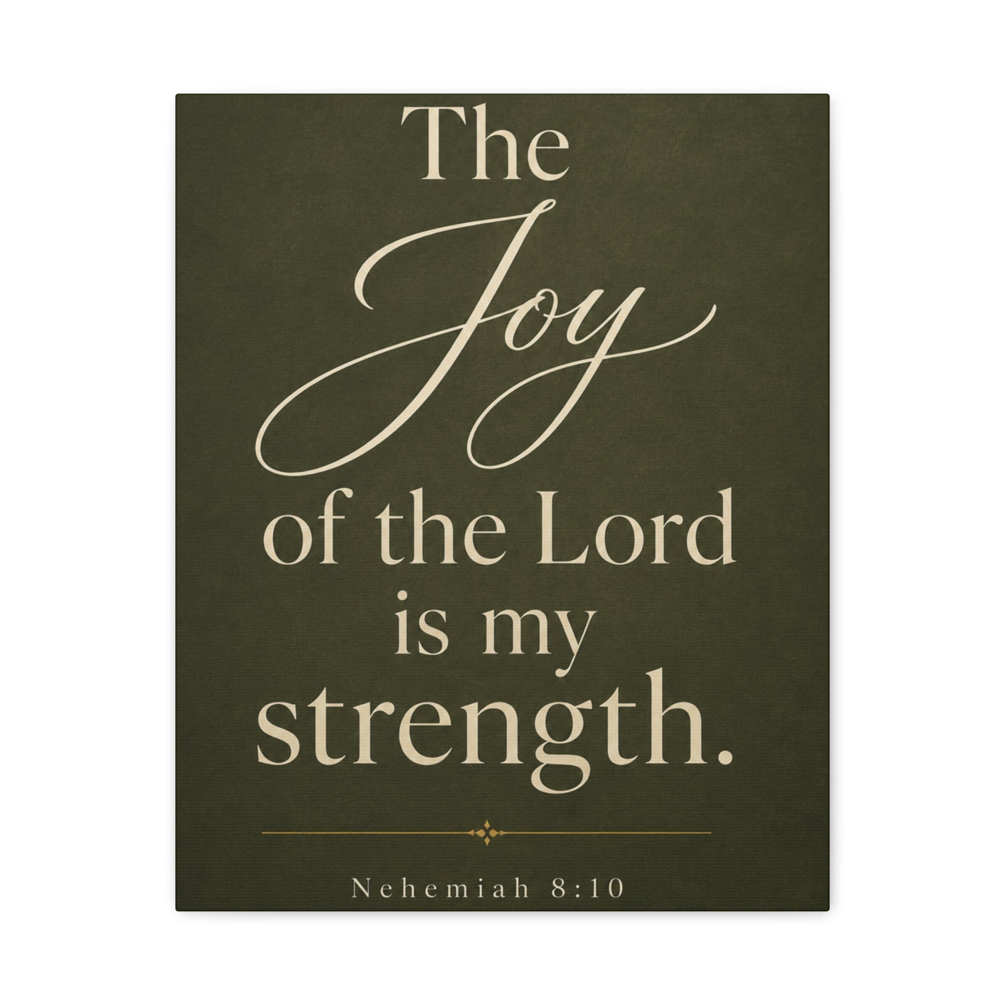 The Joy of the Lord Is My Strength – Nehemiah 8:10 Canvas Wall Art