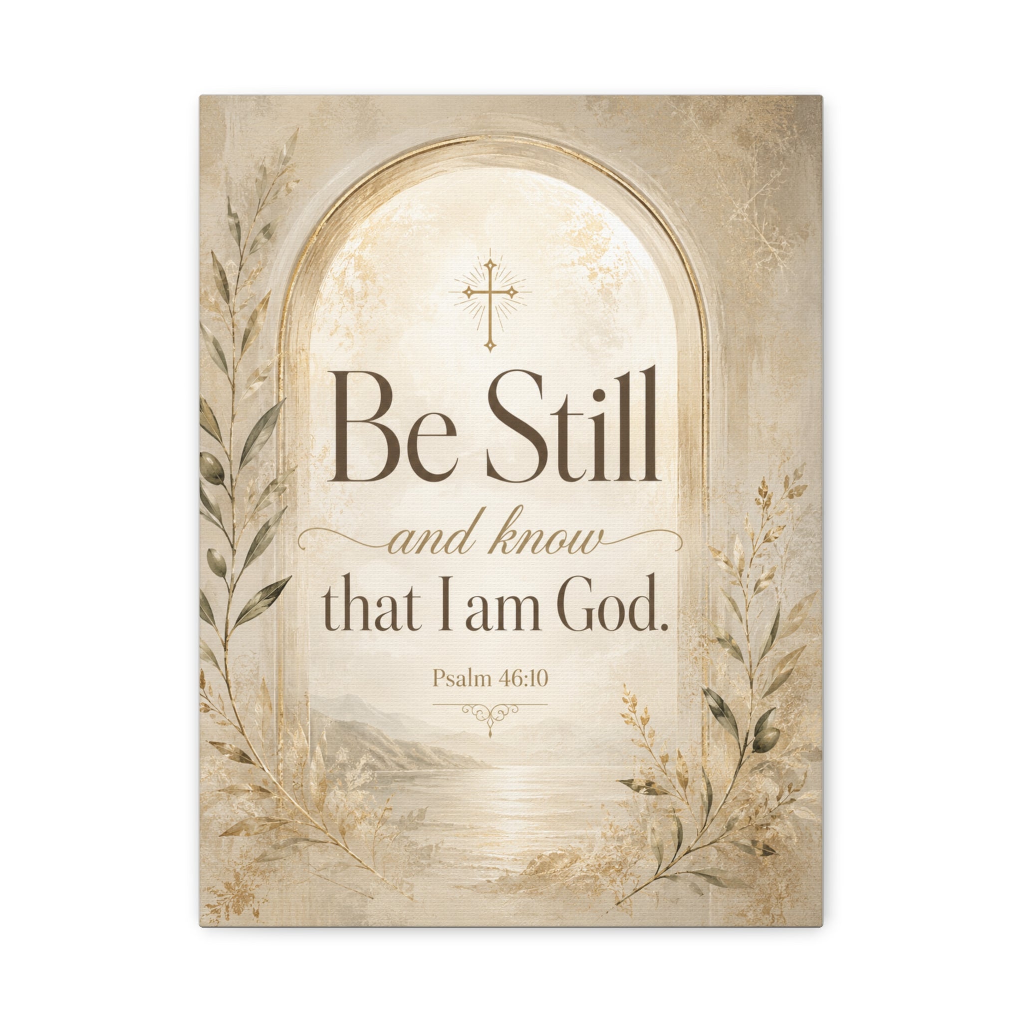 Be Still and Know Psalm 46:10 Christian Canvas Wall Art