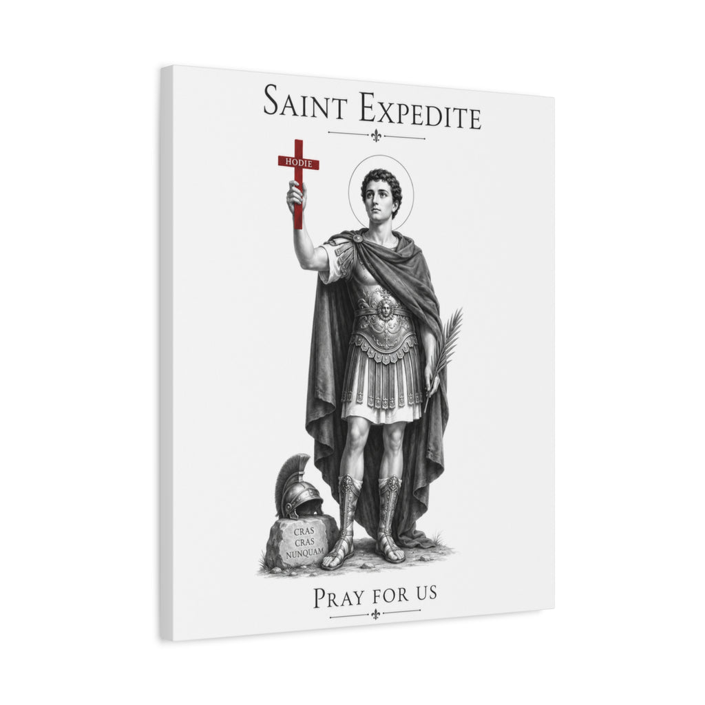 Saint Expedite – Pray for Us Canvas Print