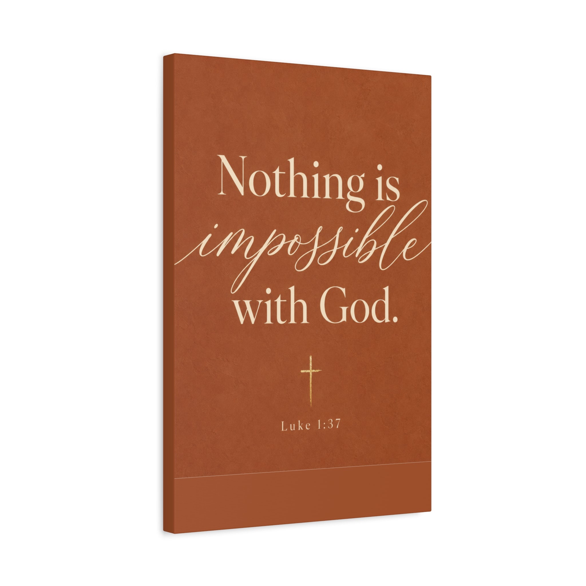 Nothing Is Impossible with God – Inspirational Christian Canvas Wall Art