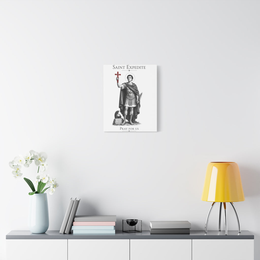 Saint Expedite – Pray for Us Canvas Print