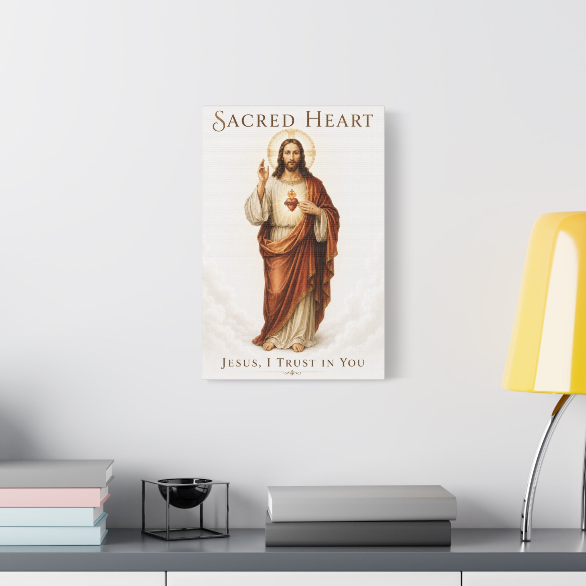 Sacred Heart of Jesus – Jesus, I Trust in You Canvas Print (Color)